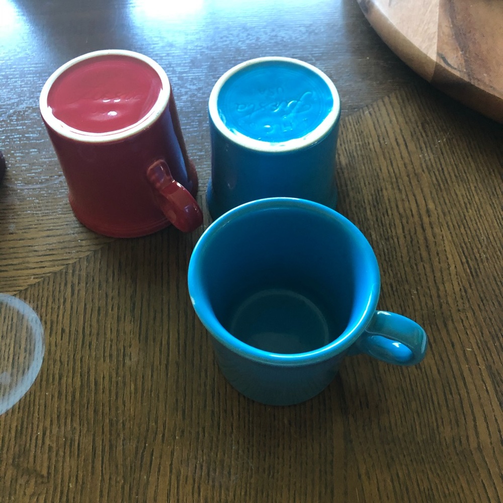 Fiesta ware coffee mugs